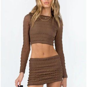 Brown going out matching set